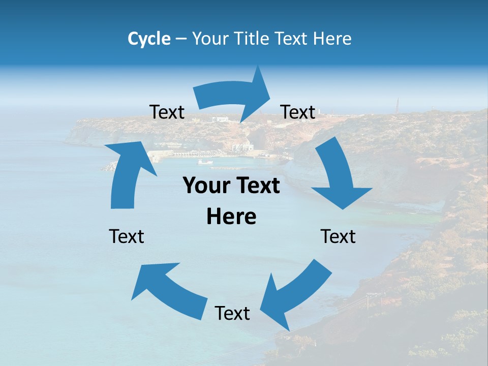 A Large Body Of Water Surrounded By Mountains PowerPoint Template