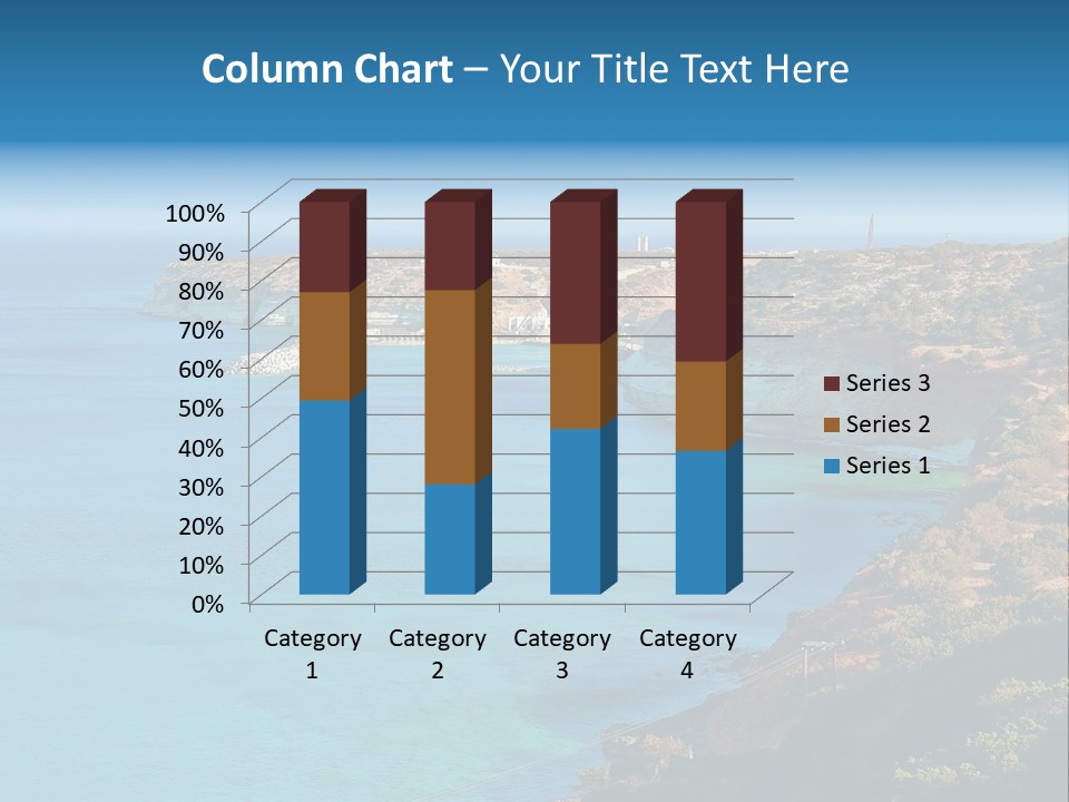 A Large Body Of Water Surrounded By Mountains PowerPoint Template