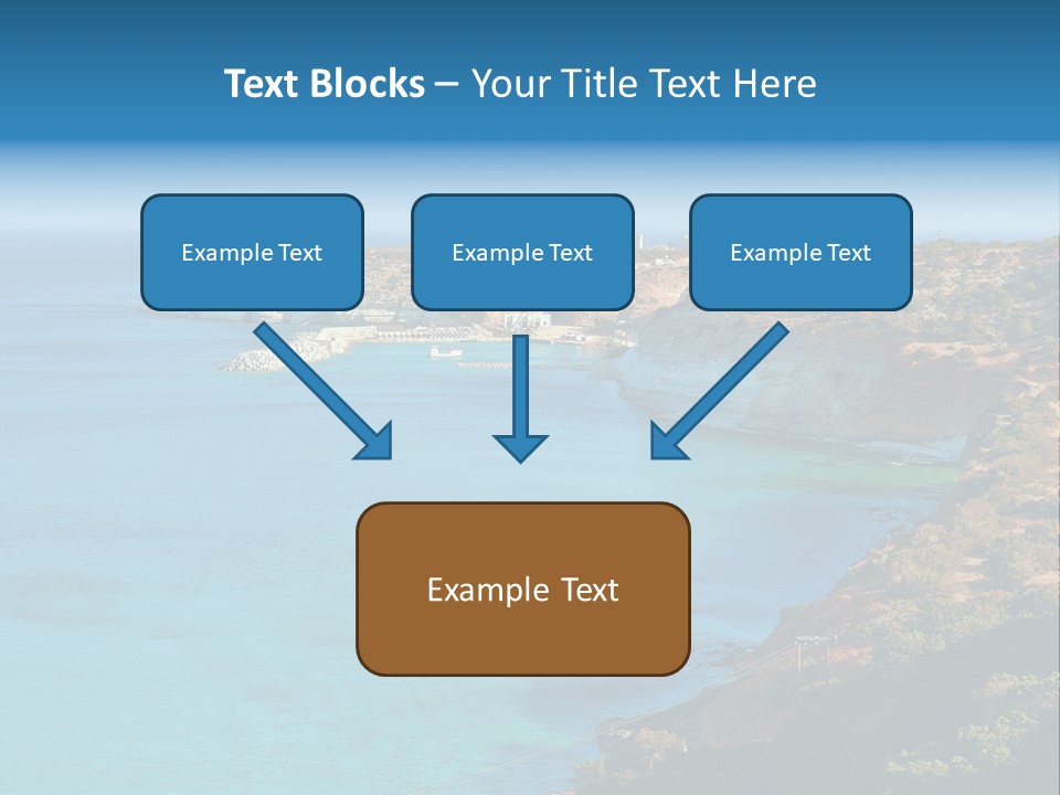 A Large Body Of Water Surrounded By Mountains PowerPoint Template