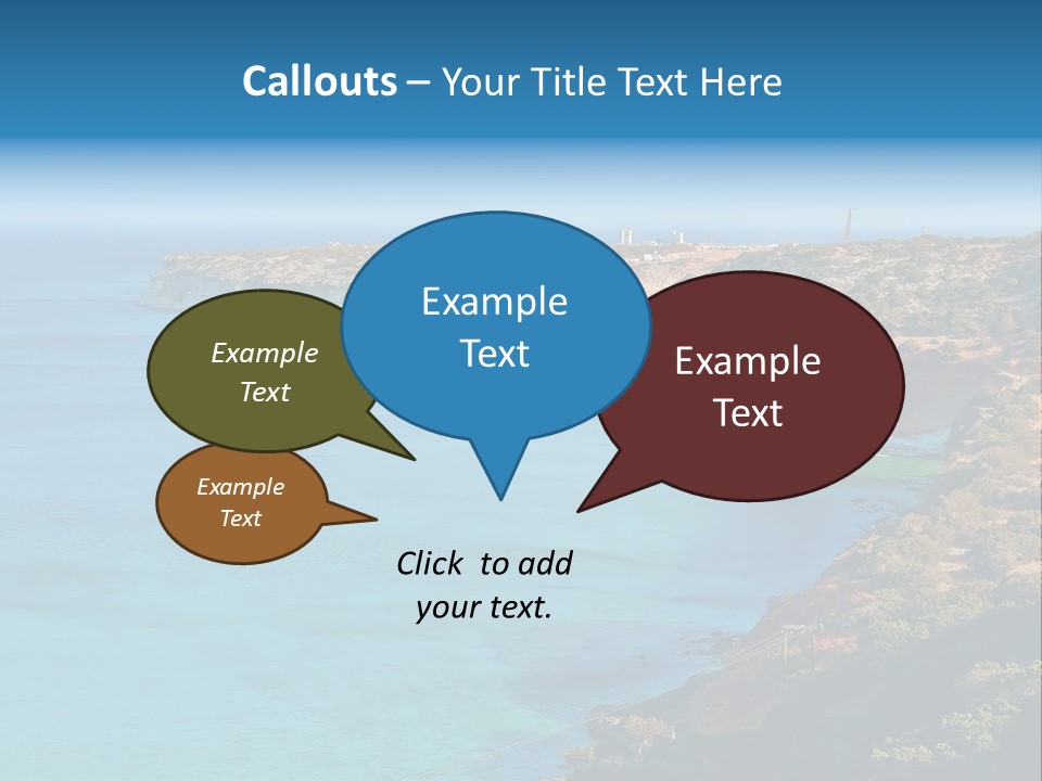 A Large Body Of Water Surrounded By Mountains PowerPoint Template