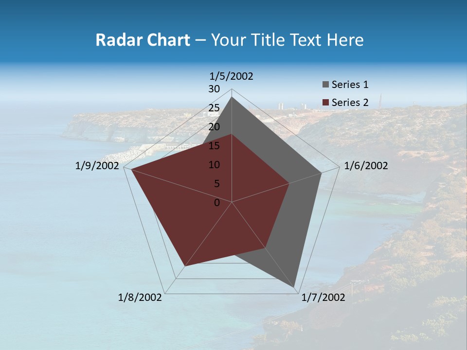 A Large Body Of Water Surrounded By Mountains PowerPoint Template