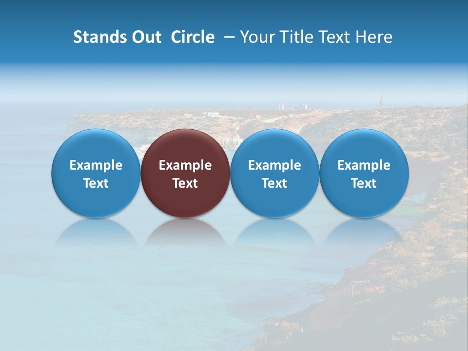 A Large Body Of Water Surrounded By Mountains PowerPoint Template