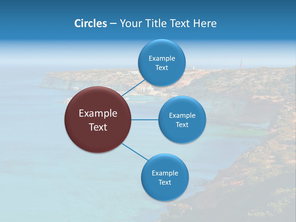 A Large Body Of Water Surrounded By Mountains PowerPoint Template