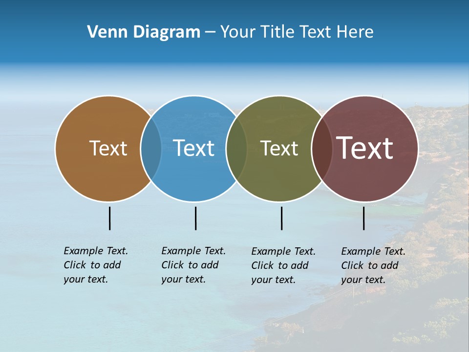 A Large Body Of Water Surrounded By Mountains PowerPoint Template