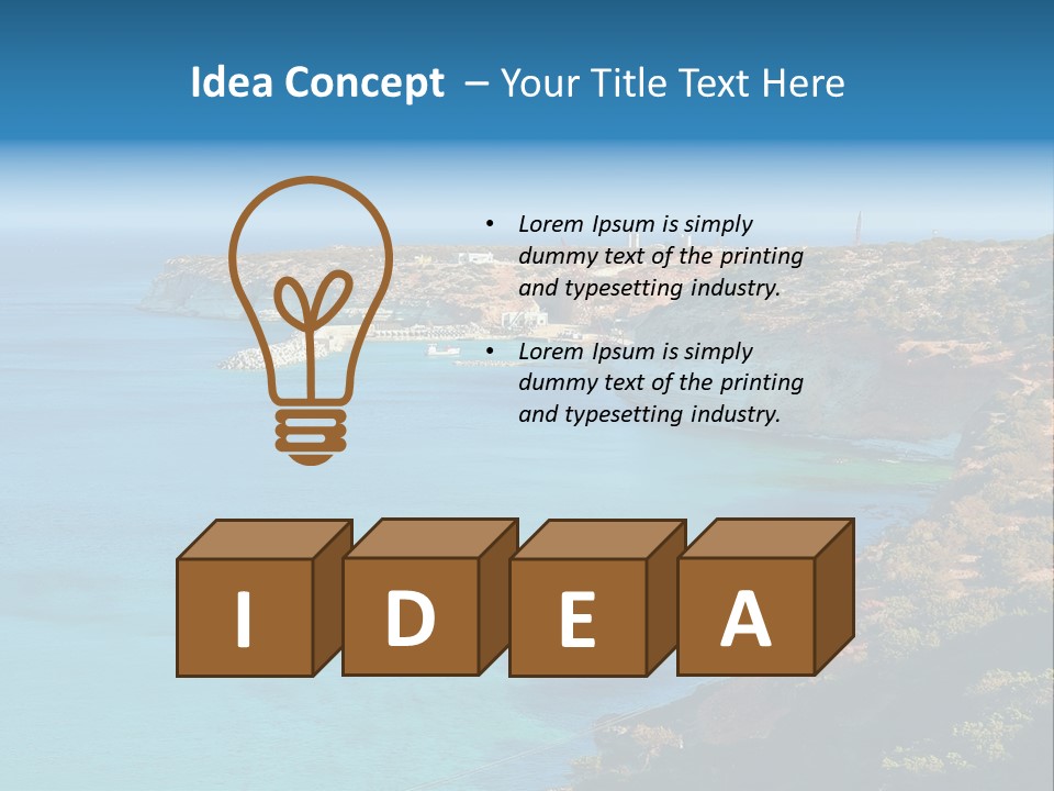 A Large Body Of Water Surrounded By Mountains PowerPoint Template