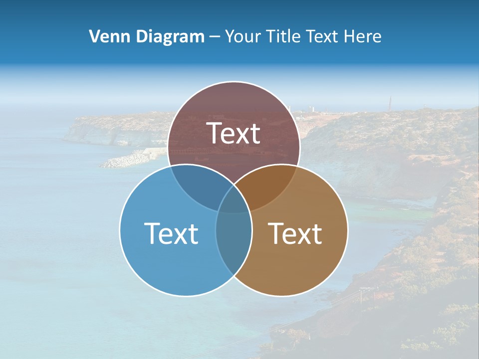 A Large Body Of Water Surrounded By Mountains PowerPoint Template