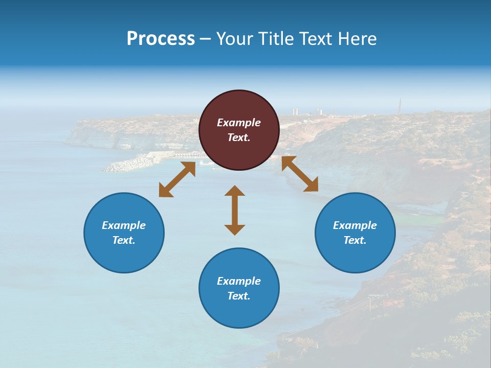 A Large Body Of Water Surrounded By Mountains PowerPoint Template