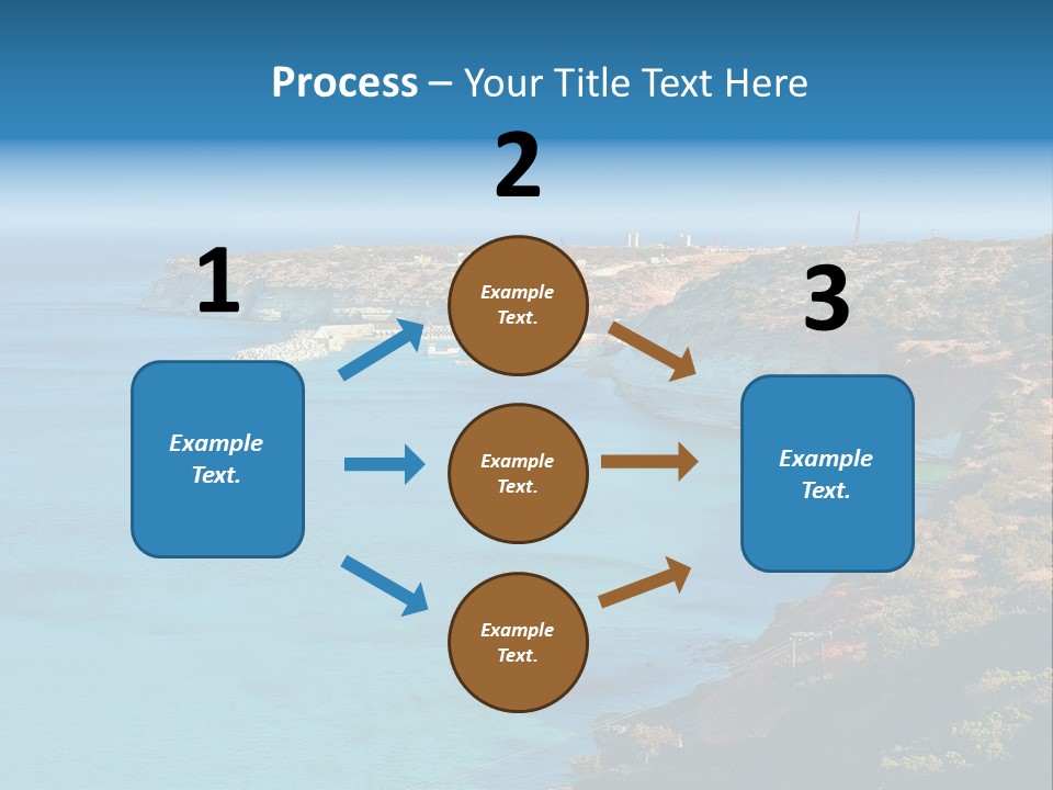 A Large Body Of Water Surrounded By Mountains PowerPoint Template