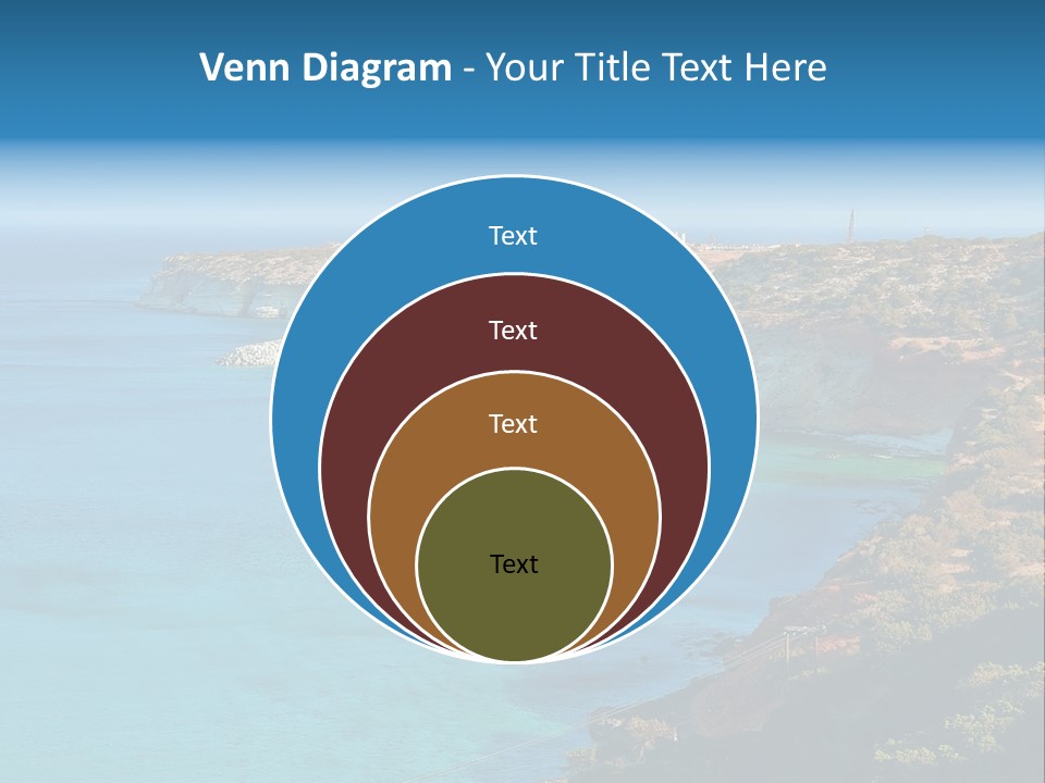 A Large Body Of Water Surrounded By Mountains PowerPoint Template