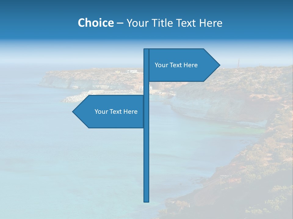 A Large Body Of Water Surrounded By Mountains PowerPoint Template