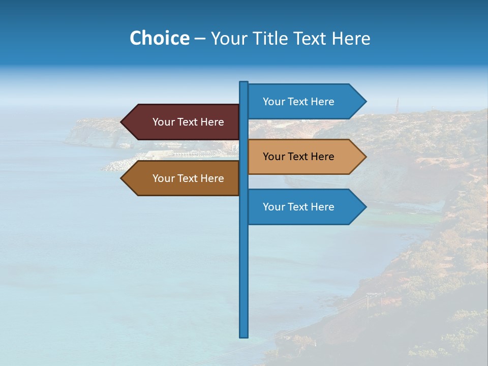 A Large Body Of Water Surrounded By Mountains PowerPoint Template