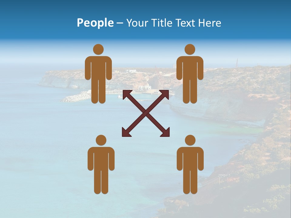 A Large Body Of Water Surrounded By Mountains PowerPoint Template