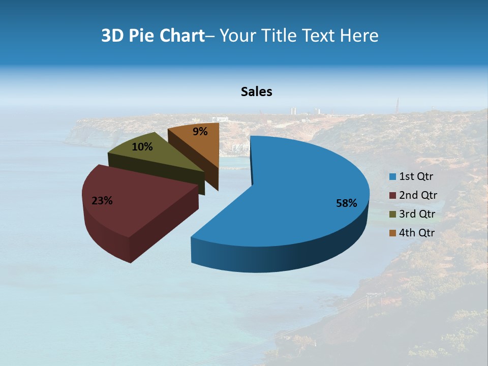 A Large Body Of Water Surrounded By Mountains PowerPoint Template
