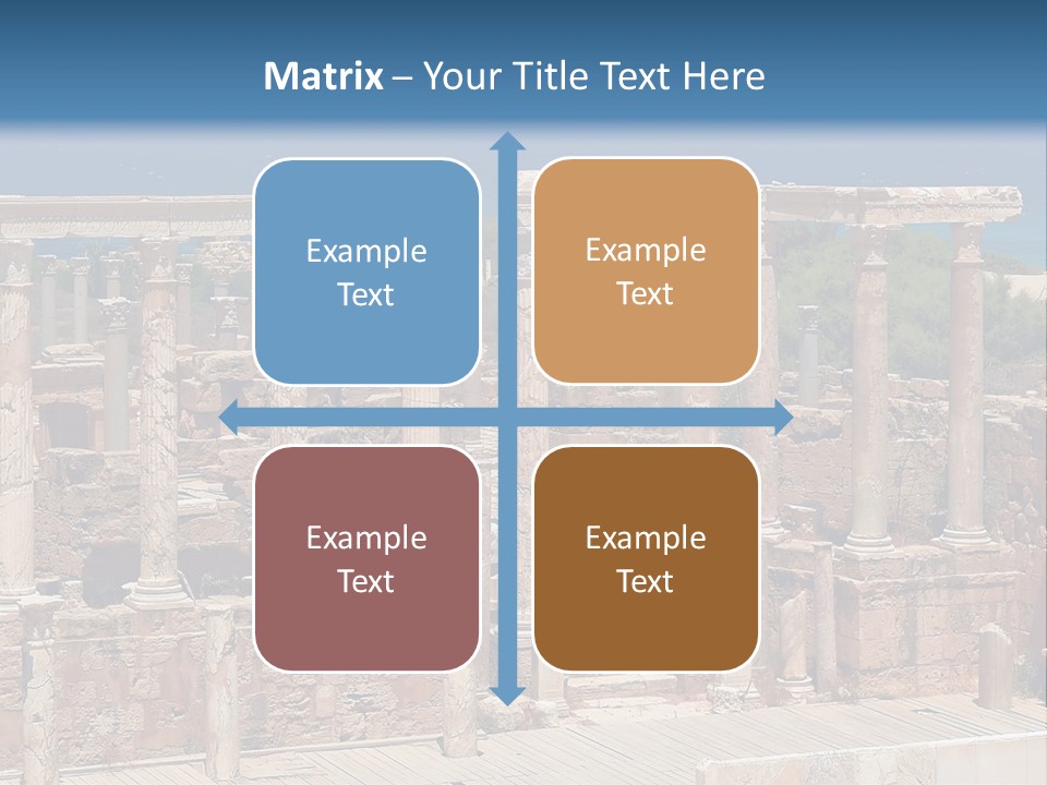 A Large Group Of Ruins In Front Of A Body Of Water PowerPoint Template