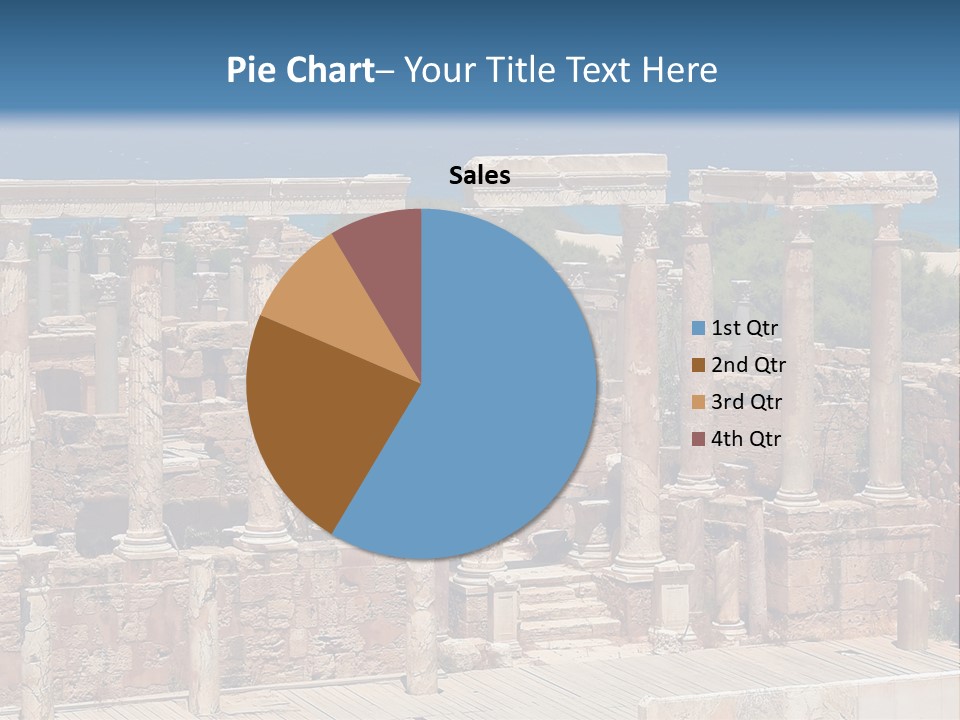 A Large Group Of Ruins In Front Of A Body Of Water PowerPoint Template