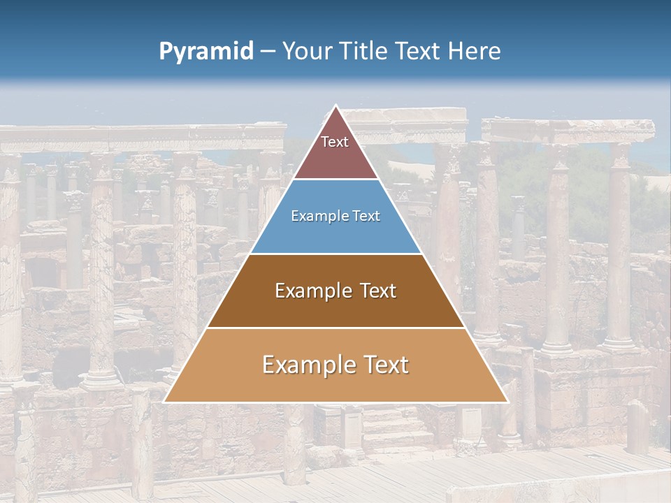 A Large Group Of Ruins In Front Of A Body Of Water PowerPoint Template