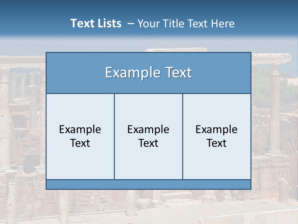 A Large Group Of Ruins In Front Of A Body Of Water PowerPoint Template