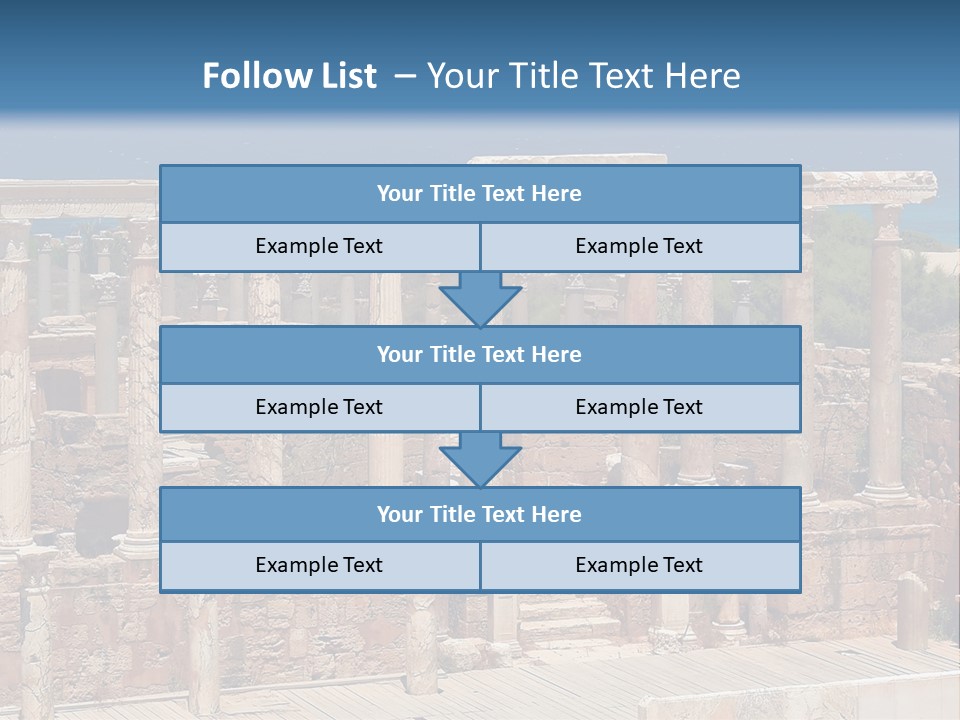 A Large Group Of Ruins In Front Of A Body Of Water PowerPoint Template