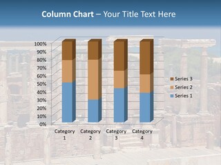A Large Group Of Ruins In Front Of A Body Of Water PowerPoint Template