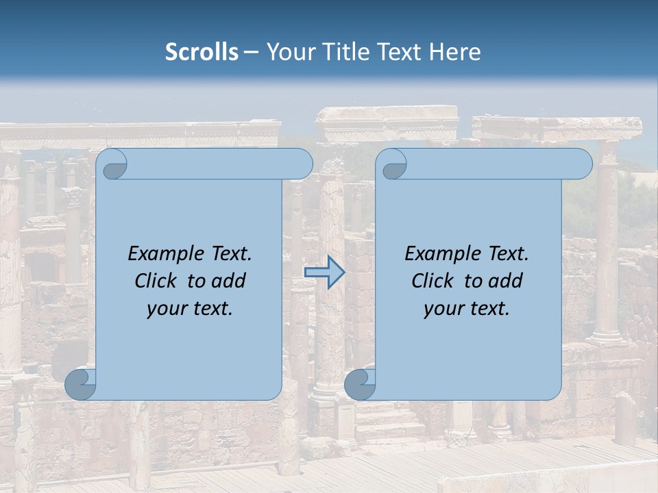 A Large Group Of Ruins In Front Of A Body Of Water PowerPoint Template