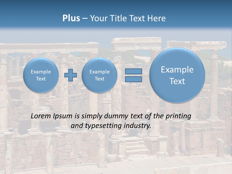A Large Group Of Ruins In Front Of A Body Of Water PowerPoint Template
