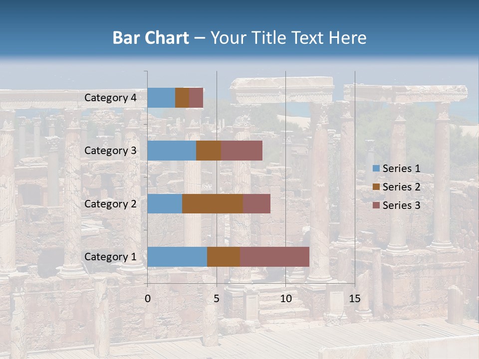 A Large Group Of Ruins In Front Of A Body Of Water PowerPoint Template