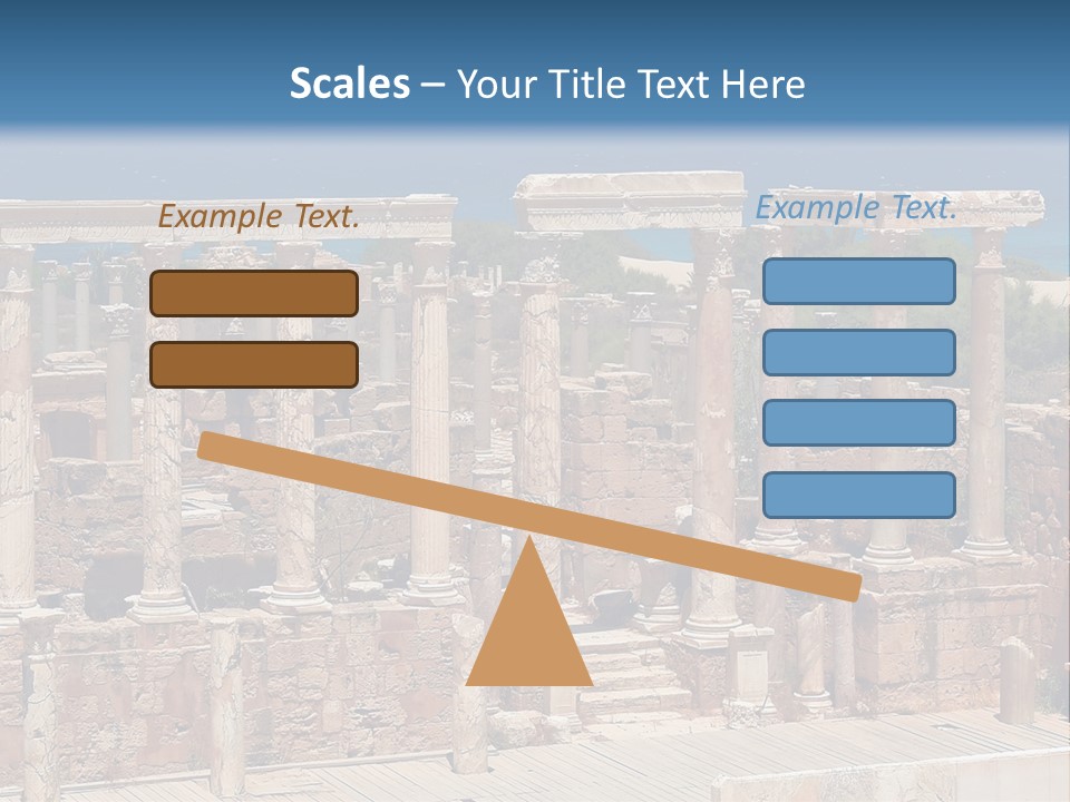 A Large Group Of Ruins In Front Of A Body Of Water PowerPoint Template