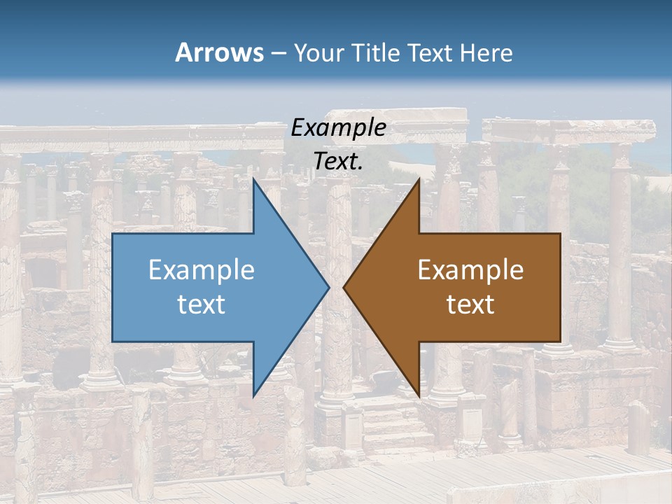 A Large Group Of Ruins In Front Of A Body Of Water PowerPoint Template