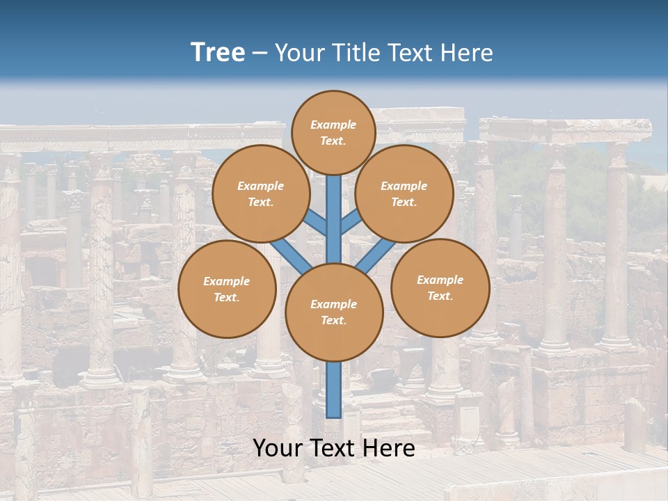 A Large Group Of Ruins In Front Of A Body Of Water PowerPoint Template