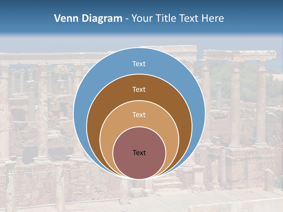 A Large Group Of Ruins In Front Of A Body Of Water PowerPoint Template