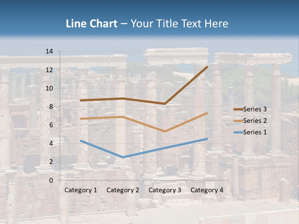 A Large Group Of Ruins In Front Of A Body Of Water PowerPoint Template