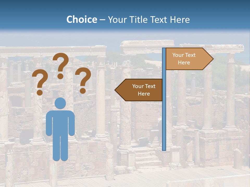 A Large Group Of Ruins In Front Of A Body Of Water PowerPoint Template