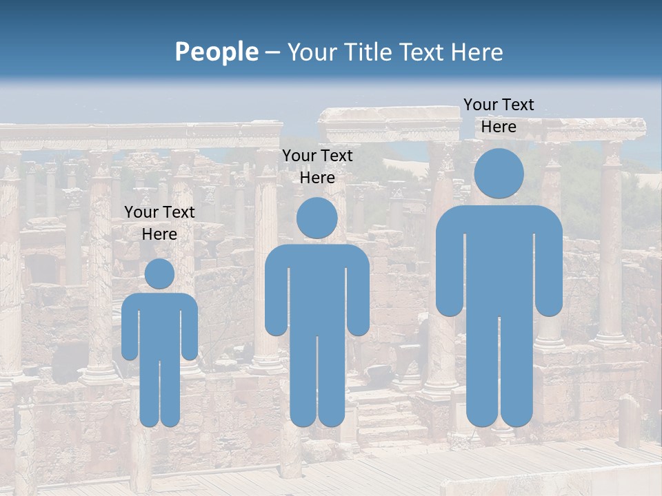 A Large Group Of Ruins In Front Of A Body Of Water PowerPoint Template