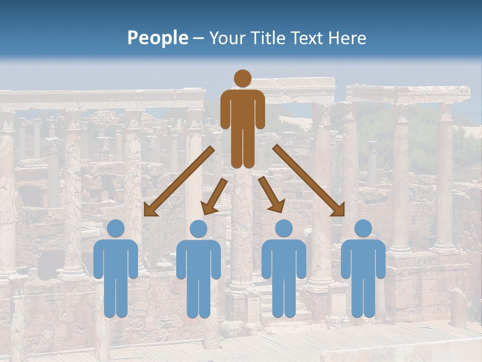 A Large Group Of Ruins In Front Of A Body Of Water PowerPoint Template