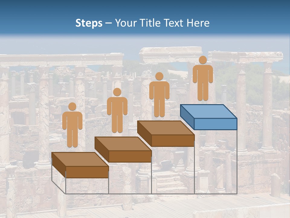 A Large Group Of Ruins In Front Of A Body Of Water PowerPoint Template
