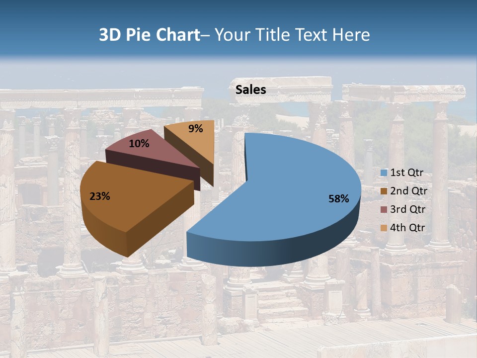 A Large Group Of Ruins In Front Of A Body Of Water PowerPoint Template