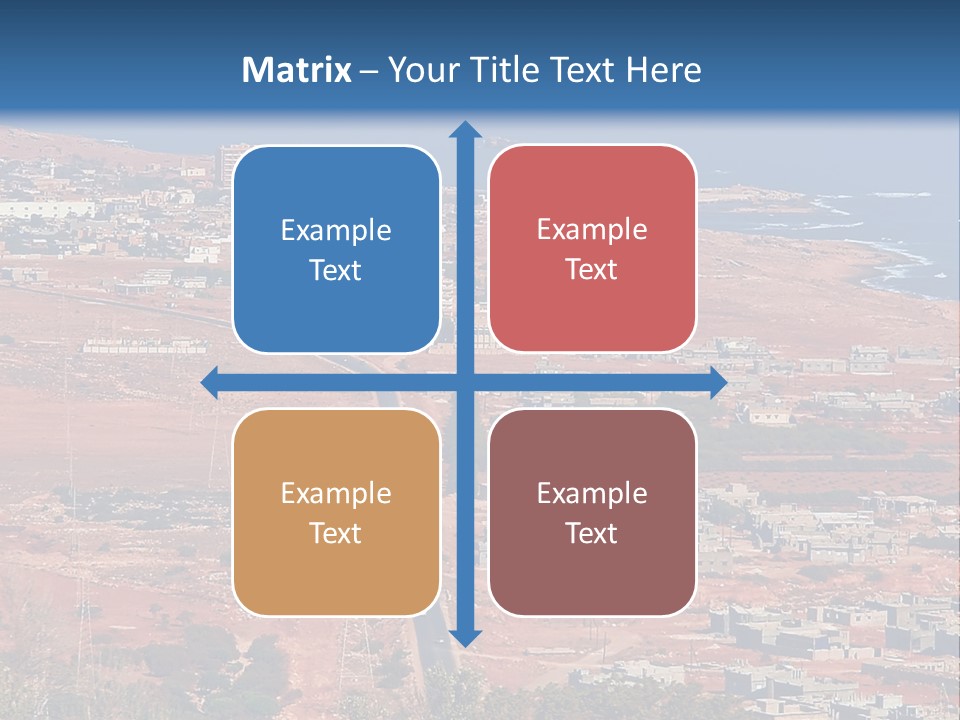 An Aerial View Of A City With A Blue Sky PowerPoint Template