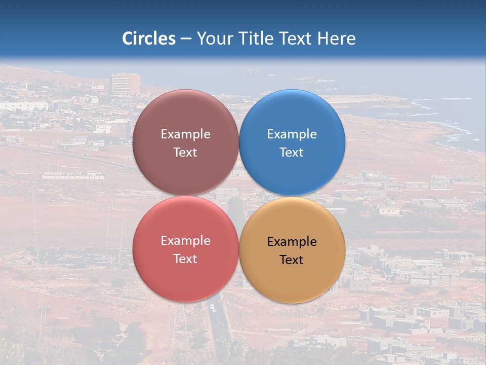 An Aerial View Of A City With A Blue Sky PowerPoint Template