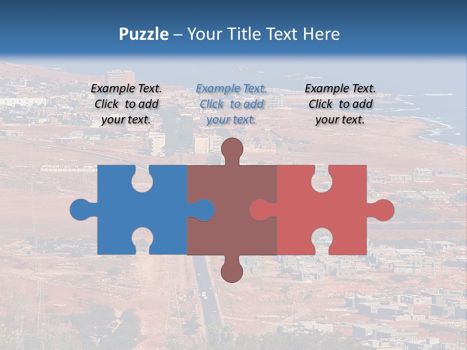 An Aerial View Of A City With A Blue Sky PowerPoint Template