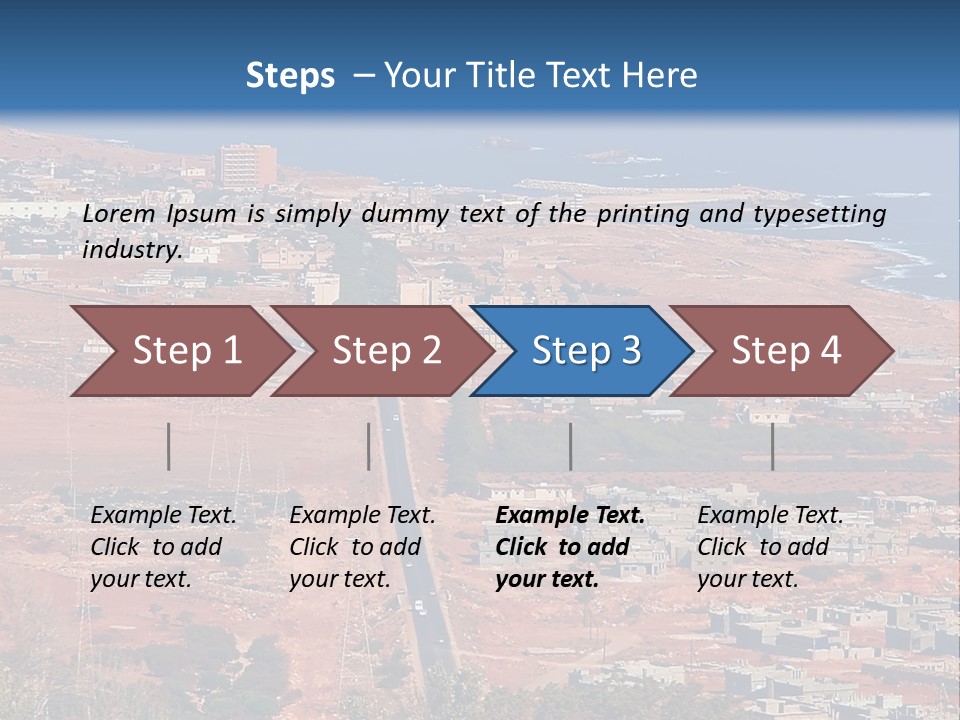 An Aerial View Of A City With A Blue Sky PowerPoint Template