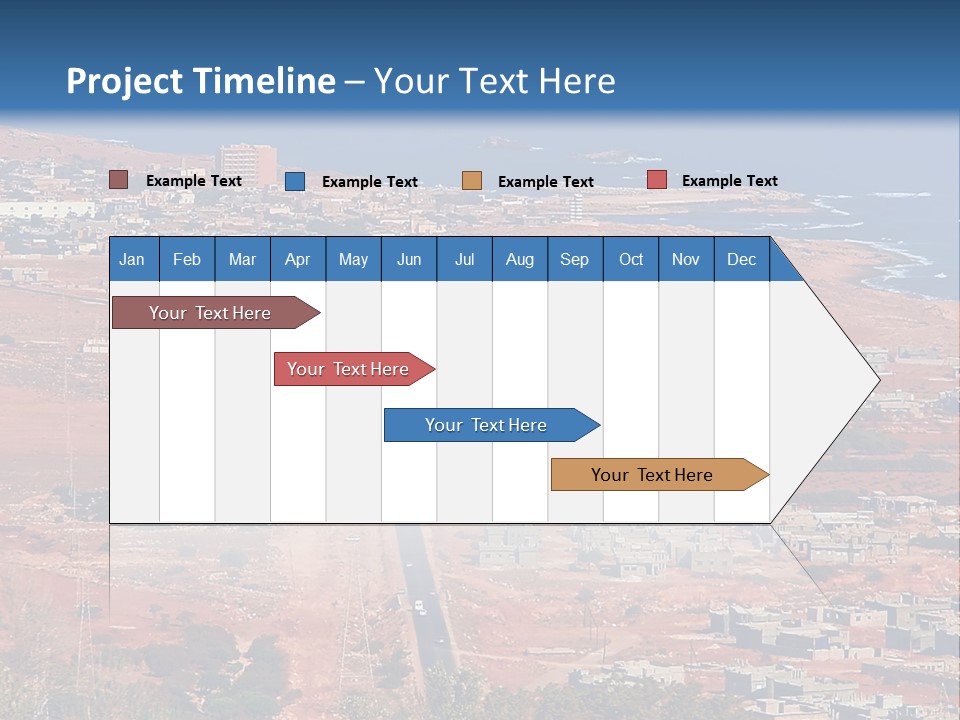 An Aerial View Of A City With A Blue Sky PowerPoint Template