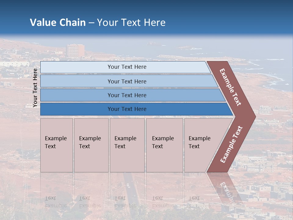 An Aerial View Of A City With A Blue Sky PowerPoint Template