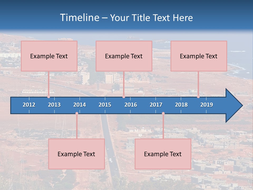 An Aerial View Of A City With A Blue Sky PowerPoint Template
