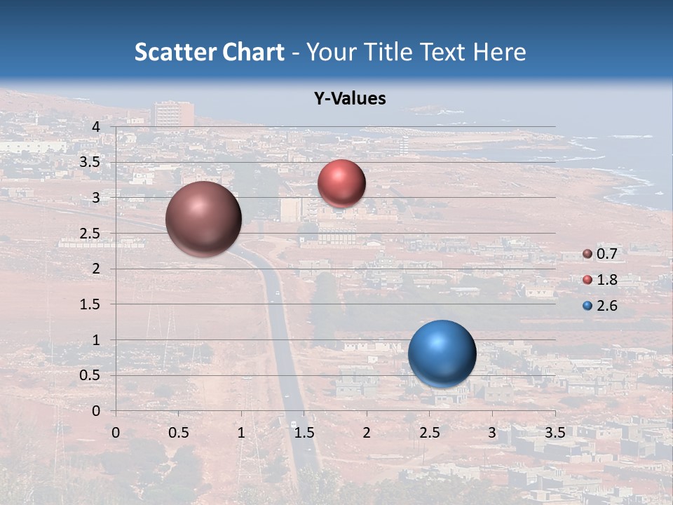 An Aerial View Of A City With A Blue Sky PowerPoint Template