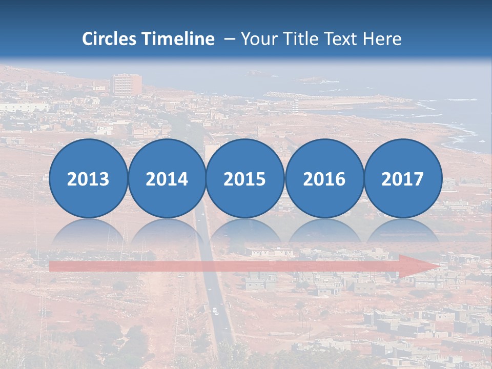 An Aerial View Of A City With A Blue Sky PowerPoint Template