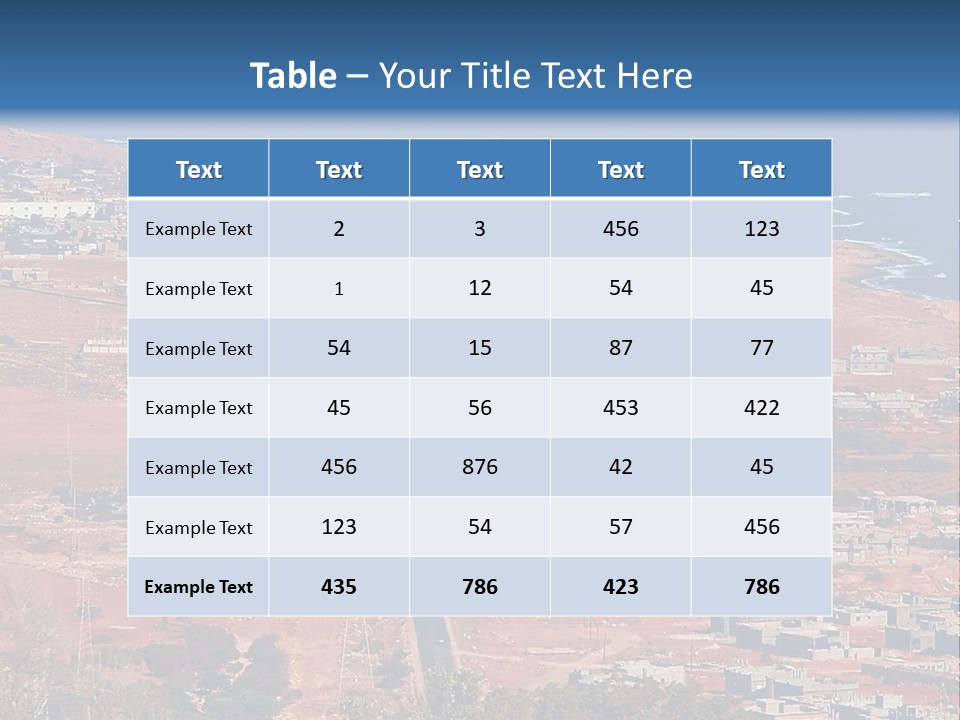 An Aerial View Of A City With A Blue Sky PowerPoint Template