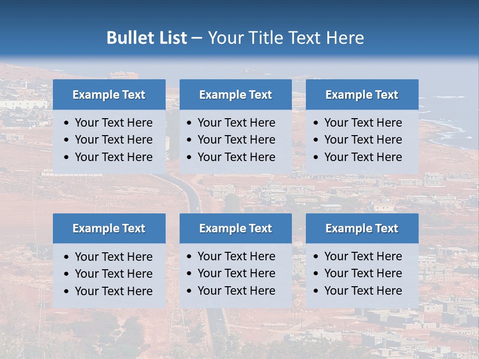 An Aerial View Of A City With A Blue Sky PowerPoint Template