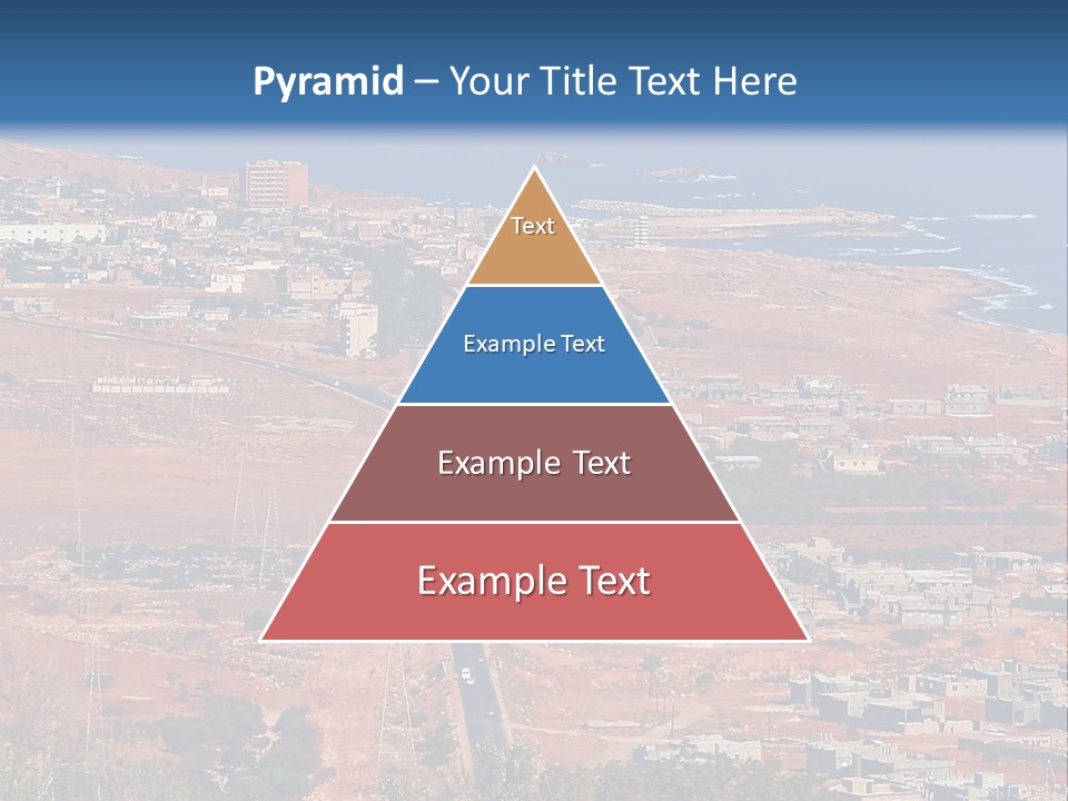 An Aerial View Of A City With A Blue Sky PowerPoint Template