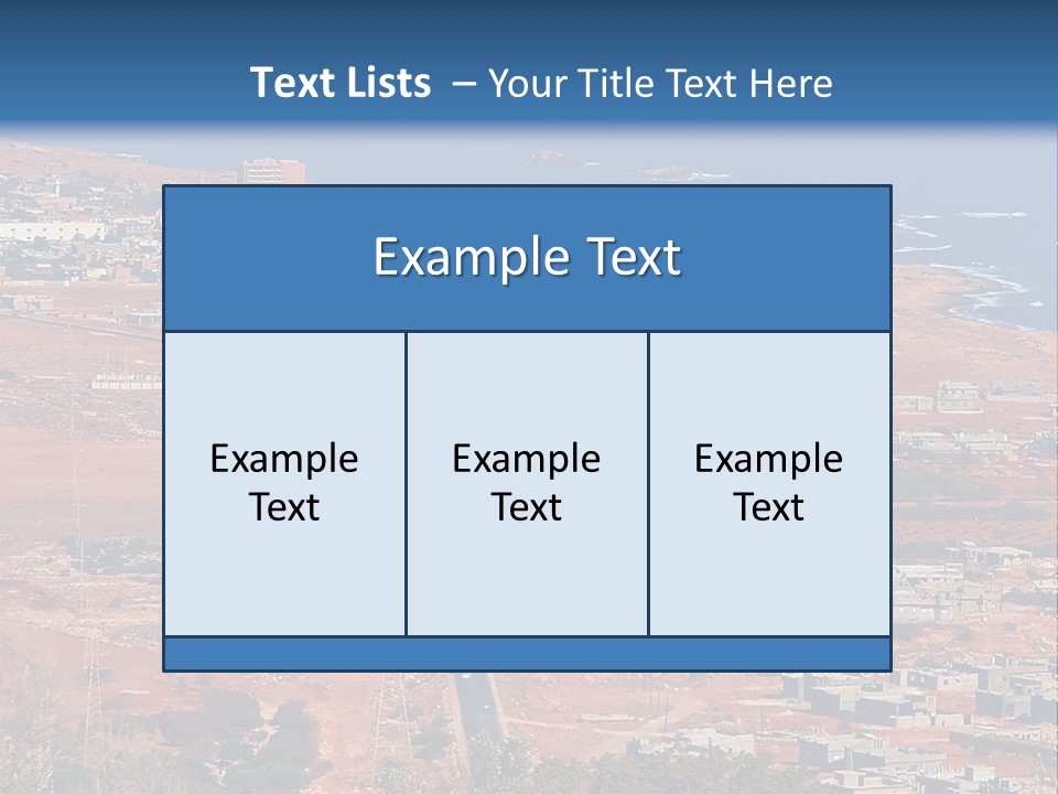 An Aerial View Of A City With A Blue Sky PowerPoint Template