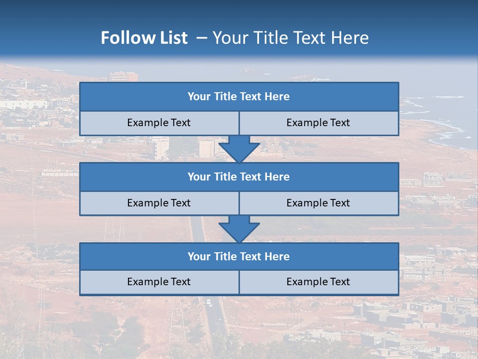 An Aerial View Of A City With A Blue Sky PowerPoint Template